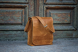 Сумка-планшет чоловіча коричнева 25см*28см,сумка чоловіча планшет через плече,трендова сумка з натуральної шкіри