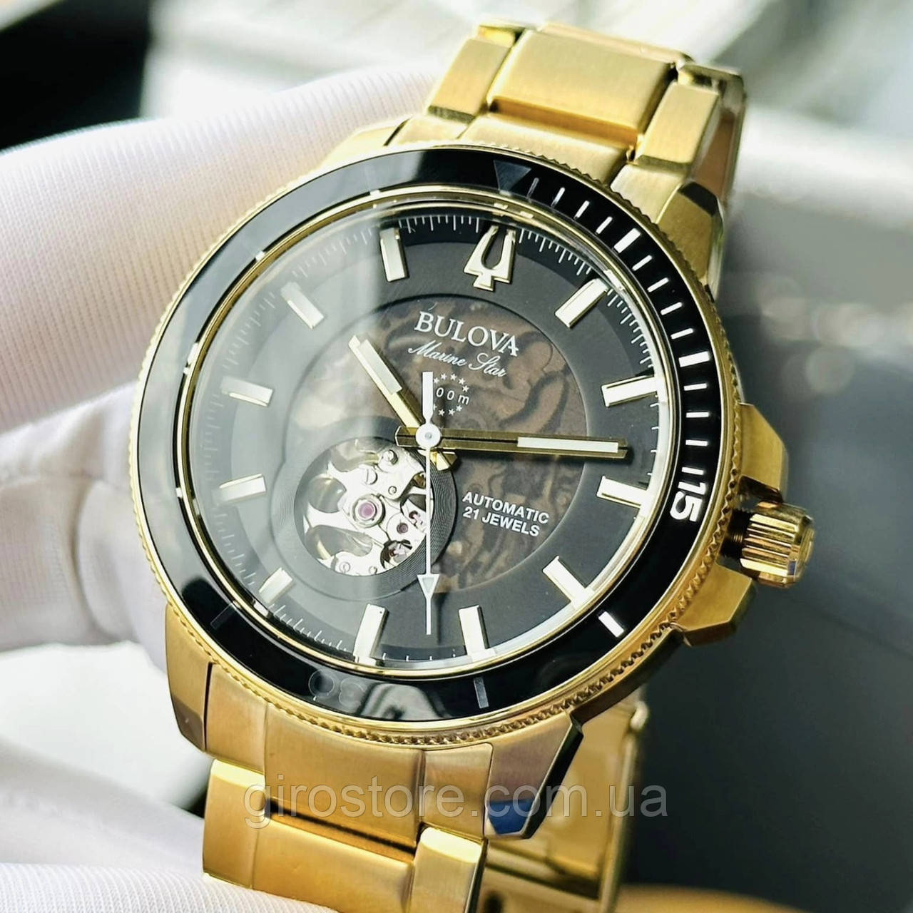 Чоловічий годинник BULOVA Marine Star Automatic 97A174 — механіка з автопідзаводом, 21 камінь, РРЦ — 750, фото 1