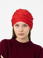 Тюрбан жіночий з бавовни D.Hats червоного кольору