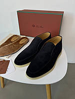 Лофери Loro Piana Open Walk чорного кольору ob437