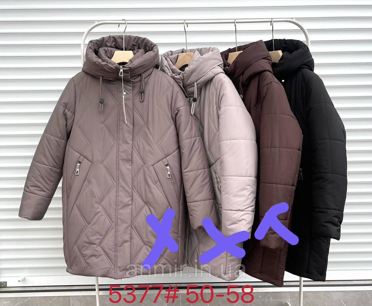 Куртка зима жіноча з капюшоном 50-52 колір тільки чорний та сірий