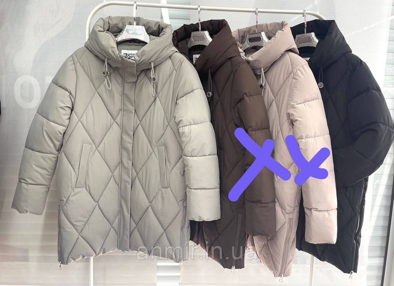 Пальто жіноче з капюшоном зимова 50-58 колір уточнюйте під час замовлення