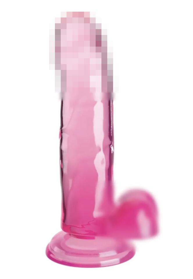 Фалоімітатор Pipedream King Cock Clear 7" Pink, 19х4 см., фото 1
