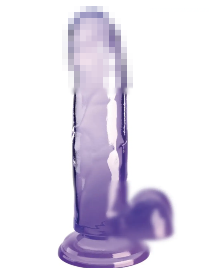 Фалоімітатор Pipedream King Cock Clear 7" Purple, 19х4 см., фото 1