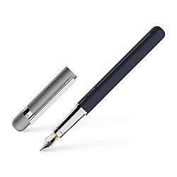 Ручка перова OttoHutt серії Design 03 Fountain Pen Frosted Blue Platin, корпус синій/сірий, перо F (0,5 мм), 953121