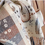 Жіночий шарф "Осінній спокій" – великий, м’який, з орнаментом, фото 4