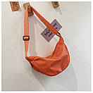 Жіноча бананка через плече сумка сідло кросбоді чорна біла зелена оранжева, фото 4