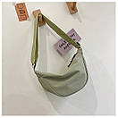 Жіноча бананка через плече сумка сідло кросбоді чорна біла зелена оранжева, фото 5