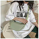 Жіноча бананка через плече сумка сідло кросбоді чорна біла зелена оранжева, фото 6