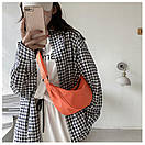 Жіноча бананка через плече сумка сідло кросбоді чорна біла зелена оранжева, фото 7