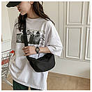 Жіноча бананка через плече сумка сідло кросбоді чорна біла зелена оранжева, фото 9