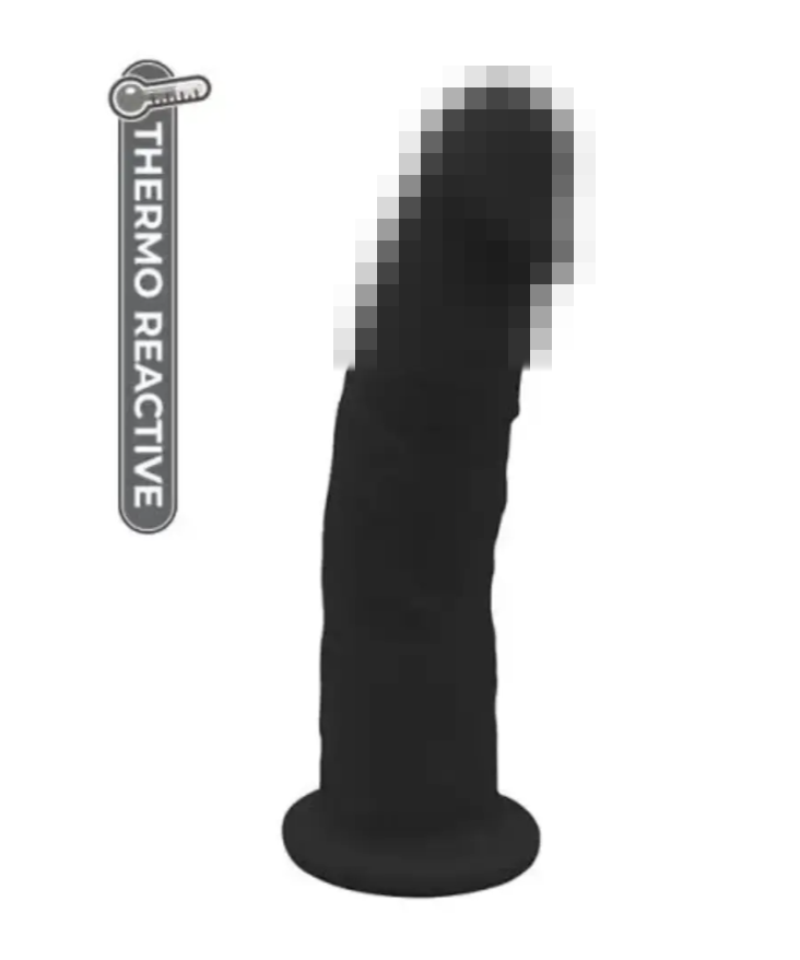 Фалоїмітатор термоактивний REAL LOVE 7.5, Black, 19х4 см., фото 1