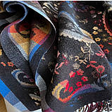 Жіночий шарф "Осінній спокій" – великий, м’який, з орнаментом, фото 4