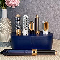 Стайлер 5 в 1 HAIR — мультистайлер із 5 насадками для укладання, синій випрямлення й об'єму волосся