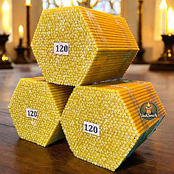 Свічка церковна № 120 3 упаковки (1 упаковка 600 штук) час горіння 35 хвилин