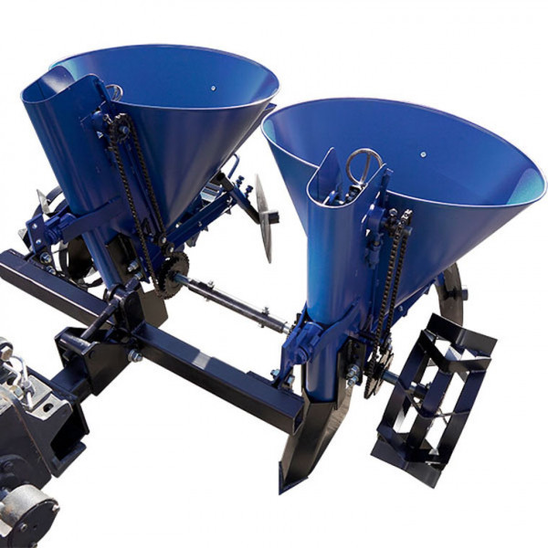 Картоплесаджалка 2-рядна ланцюгова до мототрактора з бункером для внесення добрив (з фіксованим міжряддям) (КС19), фото 1