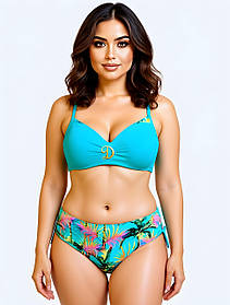 Купальник поділений Z.Five 068-2 блакитний 48 50 52 54 56 розмір