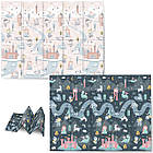 Килимок розкладний дитячий 200 x 150 x 1 см Nukido NK-341 Фортеця День-Ніч