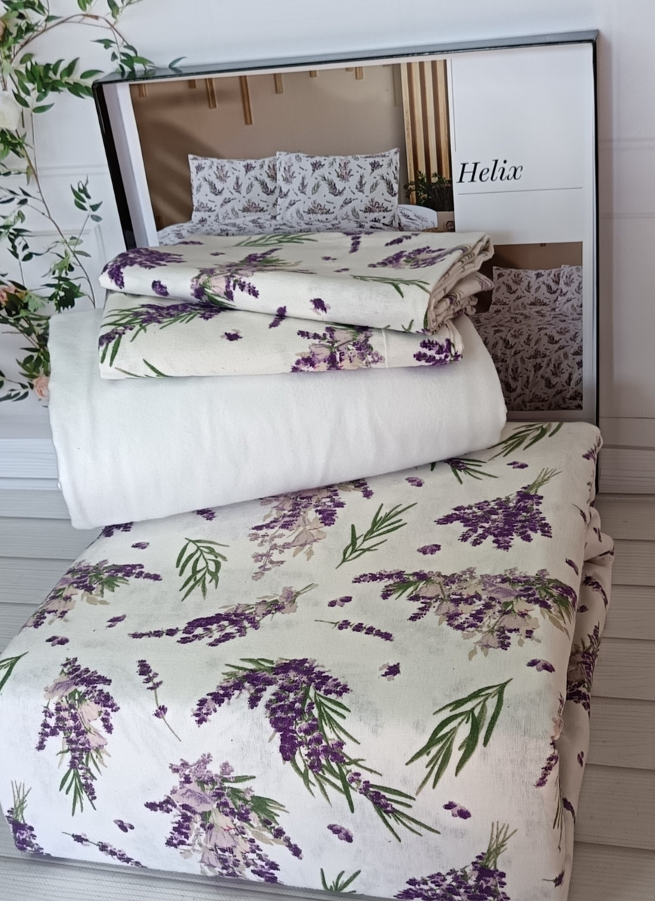 Постільна білизна Belizza Home фланелеве байкове євро розмір Helix, фото 1