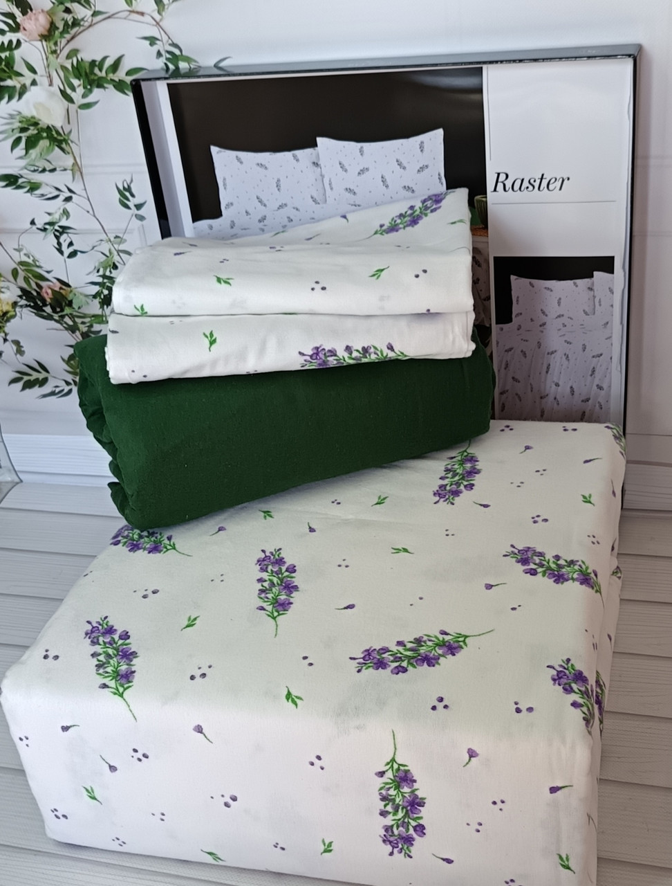 Постільна білизна Belizza Home фланелеве байкове євро розмір Raster, фото 1