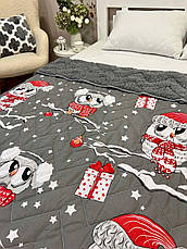 Плед новорічний на еко овчині Півтораспальний, фото 4