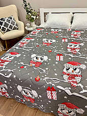 Плед новорічний на еко овчині Півтораспальний, фото 2