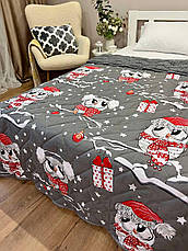 Плед новорічний на еко овчині Півтораспальний, фото 5