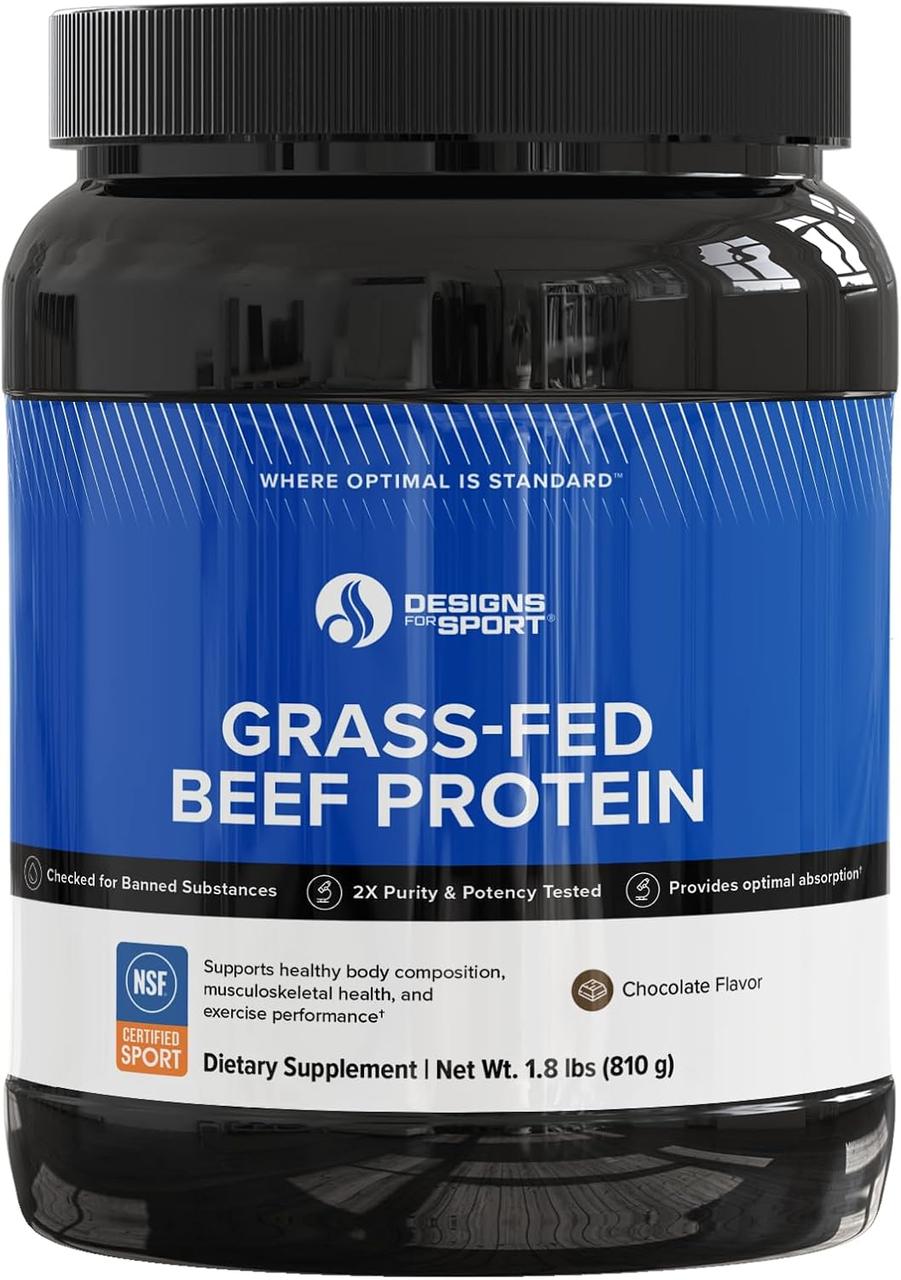 Designs for Sport Grass-Fed Beef Protein / Гідролізований ізолят білка з яловичого бульйону смак шоколад 810 г