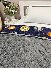 Плед новорічний на еко овчині Півтораспальний, фото 3