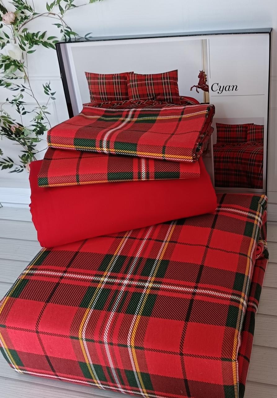 Постільна білизна Belizza Home фланелеве байкове євро розмір Cyan, фото 1