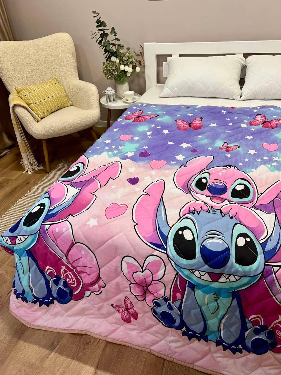 Плед новорічний на еко овчині Півтораспальний