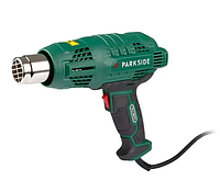 Будівельний фен Parkside PHLG 2000 W E4, ремонт, демонтаж, нагрівання, сушіння, паяння, комплект насадок, 2000 Вт