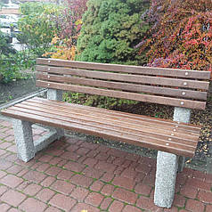 Лавка садова «Верона» зі спинкою, вулична бетонна