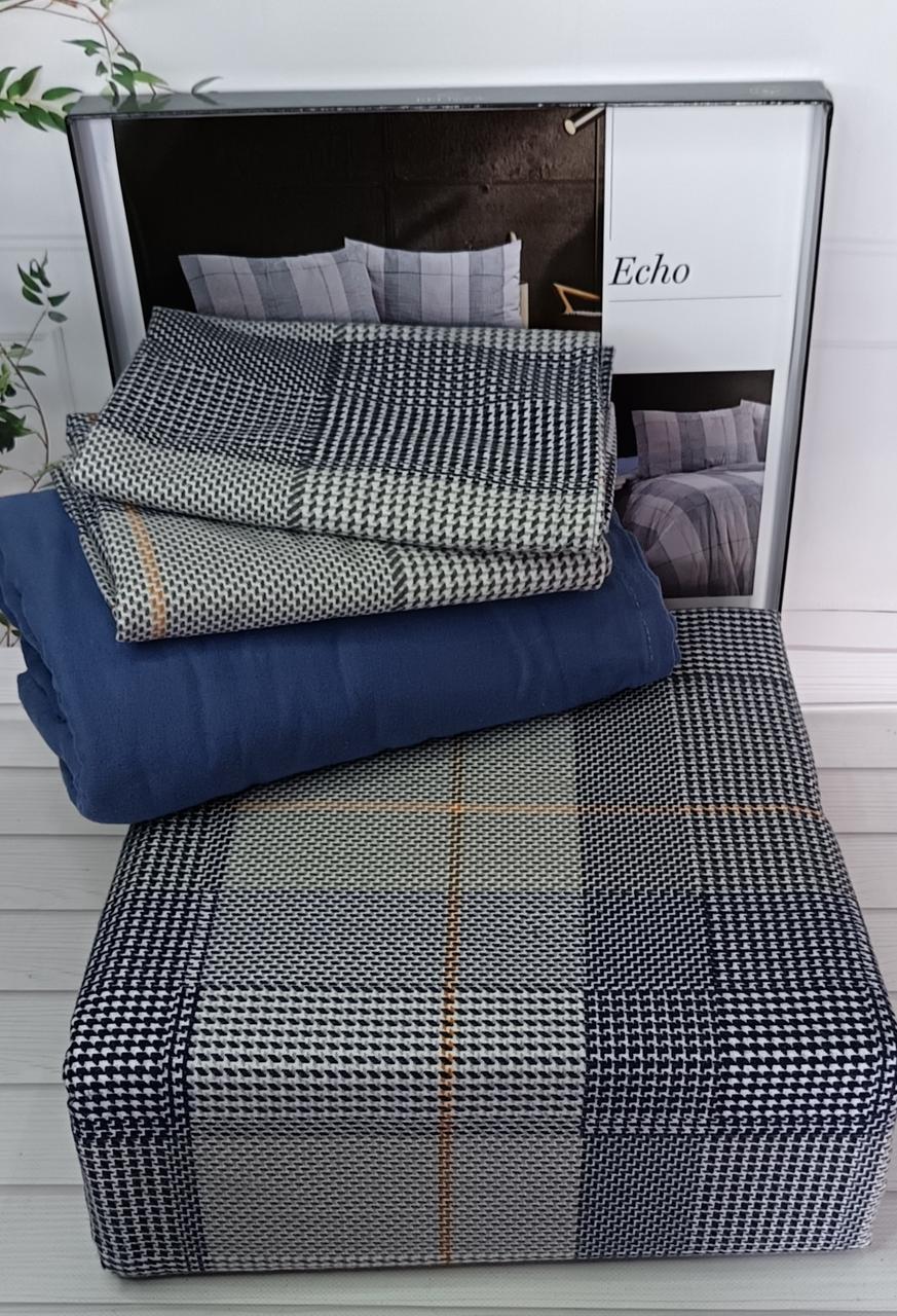 Постільна білизна Belizza Home фланелеве байкове євро розмір Echo, фото 1