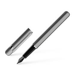 Ручка перова OttoHutt серії Design 03 Fountain Pen Frosted Ruthenium, корпус темно-сірий, перо М (0,7 мм), 953160