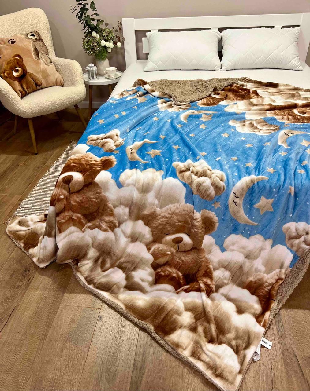 Плед на овчині Півтораспальний