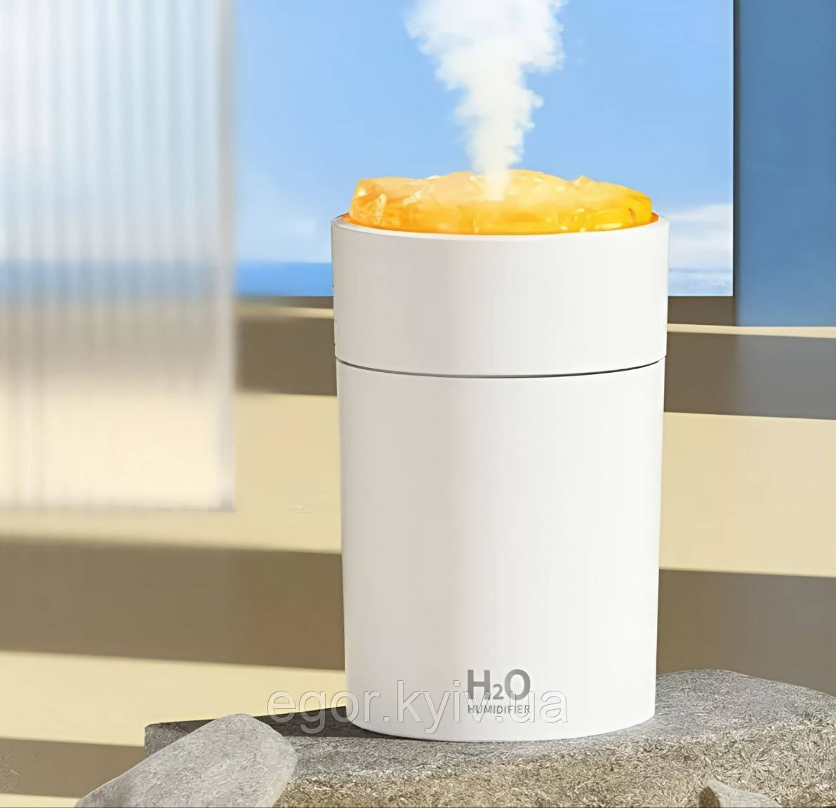 Зволожувач повітря з підсвіткою H2O Colorful HUMIDIFIER білий, USB, фото 1