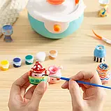 Набір для творчості Перегоновий круг з інструментами, глиною та фарбами TNWX-4710C USB, фото 3