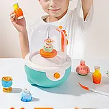 Набір для творчості Перегоновий круг з інструментами, глиною та фарбами TNWX-4710C USB, фото 7