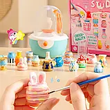 Набір для творчості Перегоновий круг з інструментами, глиною та фарбами TNWX-4710C USB, фото 8