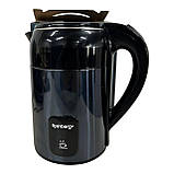 Чайник електричний Синій Rainberg RB-2300 з неіржавкої сталі 2200 Вт 1,8 л, фото 2