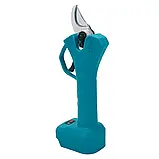 Акумуляторний секатор для обрізання дерев і чагарників садові ножиці з 2 акумуляторами 24 V у кейсі, фото 8