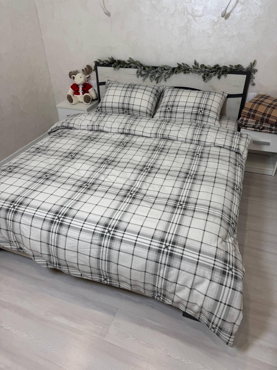 Байковий комплект постільної білизни Півтораспальний розмір