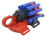 Дитяча іграшкова рукавичка-бластер Людина-павук Spider Man Gloves Ігровий пістолет стріляє м'якими кулями, фото 7