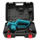 Ланцюгова акумуляторна пила 16" з двома акумуляторами 21V Electric Синій Ланцюгова пила у валізі, фото 6