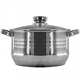 Набір каструль Rainberg RB-604 6 предметів, набір кухонного неіржавкого посуду з кришками, фото 2