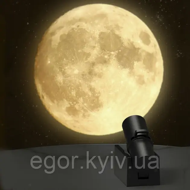 ЛУНА Місячний проєктор, світлодіодний USB-нічник, проєкція планети, AND HA-126, фото 1