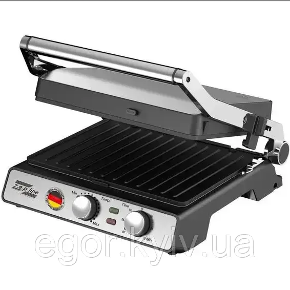 Контактний Гриль Вафельниця 2в1 Zepline ZP-809 Багатофункціональний прес-гриль зі змінними пластинами 3500W, фото 1
