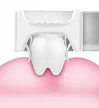 Дитяча U-подібна зубна щітка капа 2-12 років для хлопчиків на 360 градусів Синя, фото 4