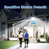 Вулична сонячна LED лампа з датчиком руху та пультом, 344 світлодіоди, автономний прожектор IP65, фото 6